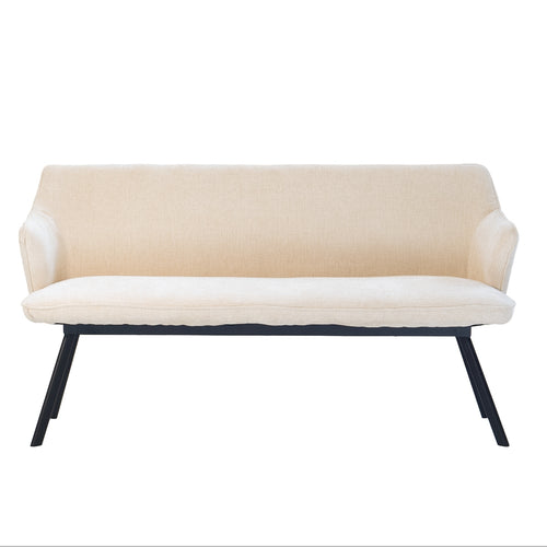 Giga Meubel Eetkamerbank Taylor - Beige Stof - 160x60x88cm - vtwonen shop