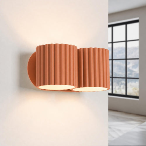 Sollux Lighting Wandlamp AURA 2 rode oker G9 - 21x12x10cm