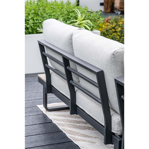 Garden Impressions loungeset Diego 5-delig - donker grijs - valley sand