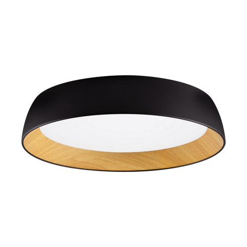 Nova Luce SIGI Inbouw plafondlamp Sandy Black, Wood Triac dimbare LED 50W 4201lm 3000K