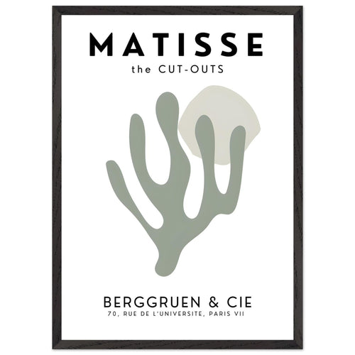 Artfulprints Poster met Lijst Matisse – Bloom cuts   - 50x70 cm - Grijs