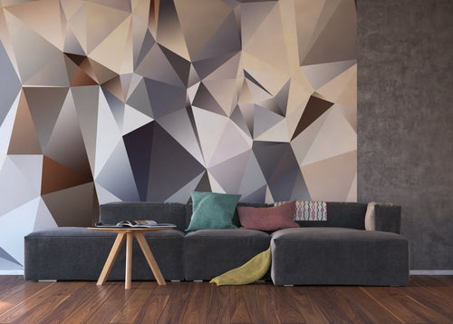 Sanders & Sanders fotobehang 3D-motief beige, bruin en grijs - 360 x 270 cm - 600497