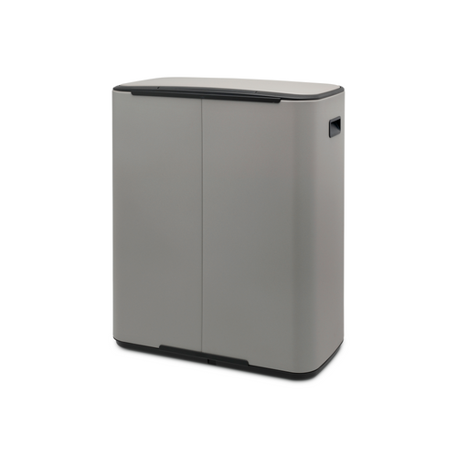 Brabantia Bo Pedaalemmer, met 2 binnenemmers, 2 x 30 liter - Mineral Concrete Grey