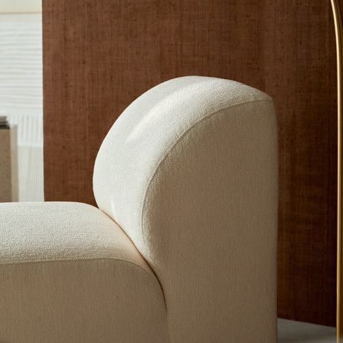 Tikamoon Modulaire stoffen fauteuil in écru, klein model - Beige
