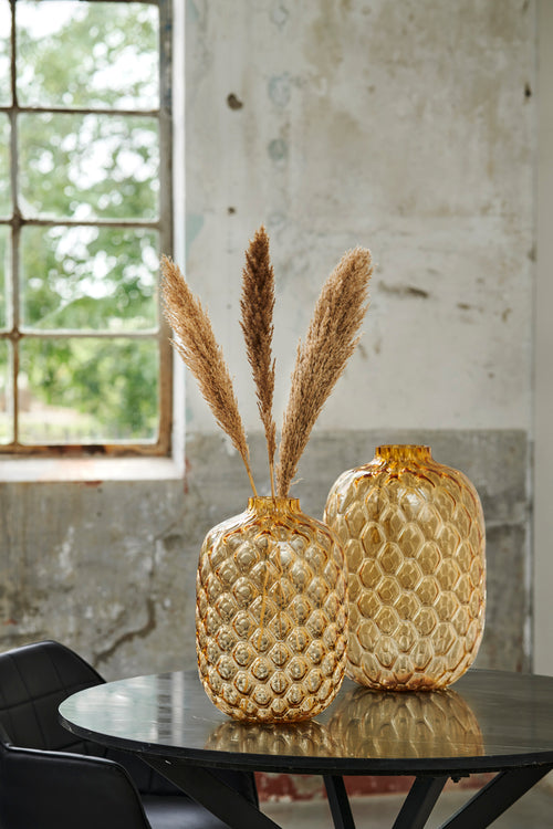 Light & Living vaas CARINO - Ø29x42cm - geel - vtwonen shop