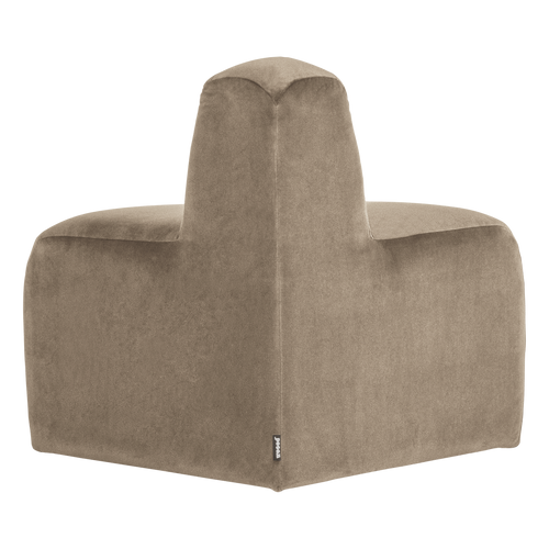 WOOOD eetbank hoek rond rugleuning Mojo - Velvet - Khaki - 83x73x73