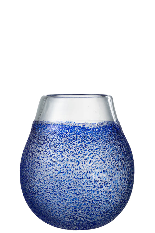 J-Line windlicht Santorini - glas - blauw - vtwonen shop
