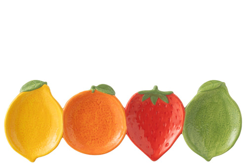 J-Line schaal Fruit Dolomiet - keramiek - mix