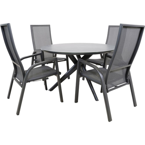 Lesli Living tuintafel Crest - zwart - Ø120x73cm