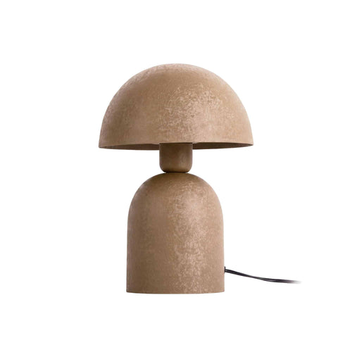 Leitmotiv tafellamp Boaz - bruin - Ø21cm