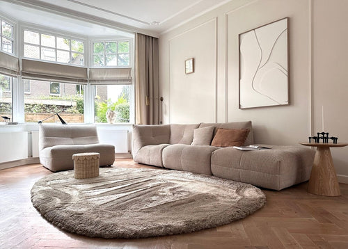 Organisch hoogpolig vloerkleed Odelia stone - Interieur05 - 330 x 240 cm - vtwonen shop