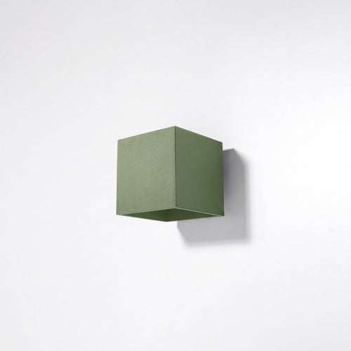 Sollux Lighting Wandlamp QUAD 1 olijfgroen - 10x12x10cm