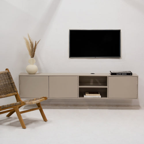 Giga Meubel Tv-Meubel Loiza - Mangohout - Taupe - 200cm - vtwonen shop