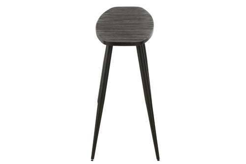 J-Line console Ovaal - hout - zwart