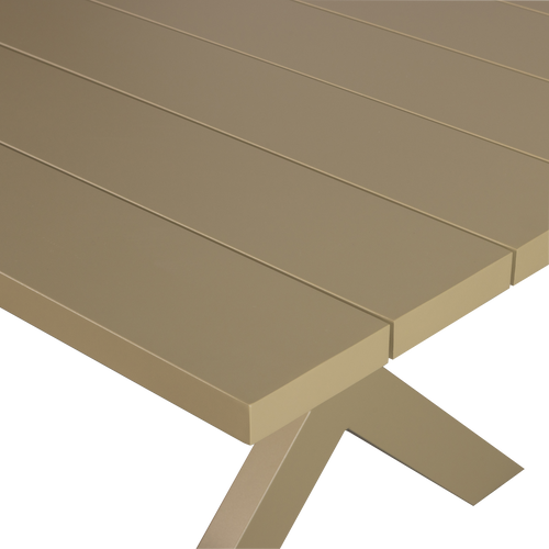 WOOOD picknicktafel tuin Delta - Aluminium - Groen/Zand - 75x220x105 - vtwonen shop