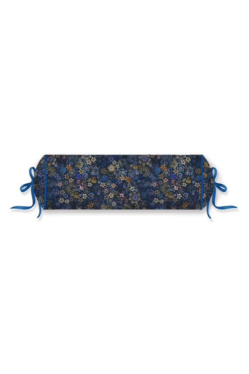 Pip Studio  tutti i fiori roll cushion - 22 x 70 cm - Donkerblauw - vtwonen shop