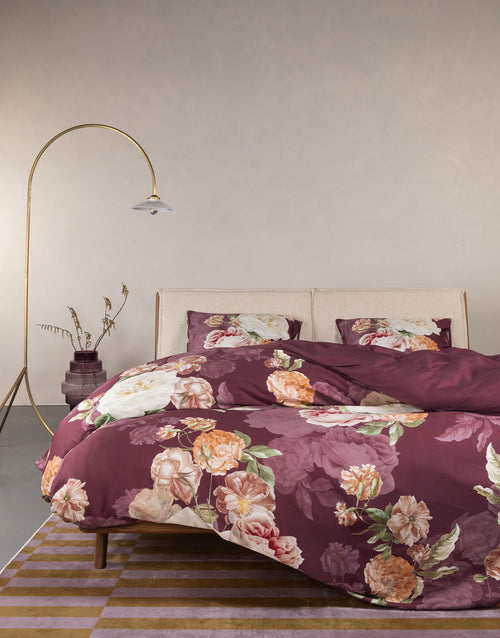 Essenza Orianna dekbedovertrek - Eenpersoons – 140x200/220 cm - Mauve wine