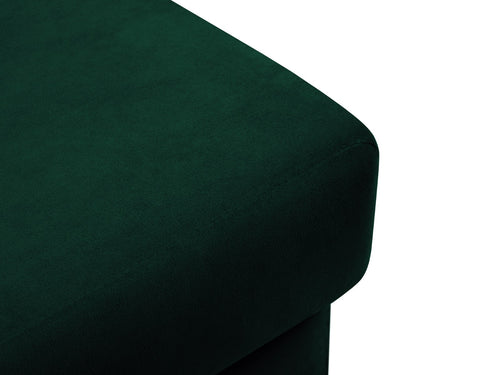 Cosmopolitan Design Poef Kyoto flueel, flessengroen - 70x70x45cm