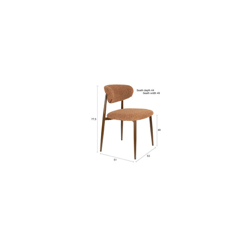 Housecraft Living Noor Eetkamerstoelen Terracotta - Set van 2