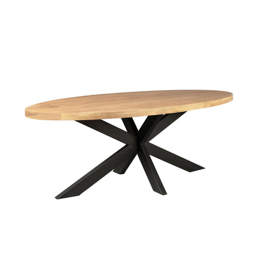 Starfurn Eettafel Dakota - Ovaal Naturel Hout - 160x90x76cm
