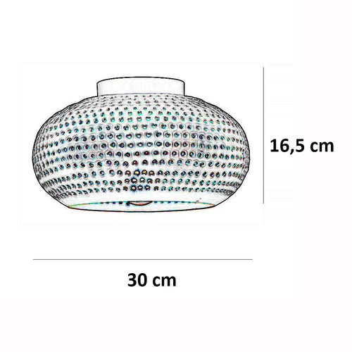 Freelight plafondlamp Fueco - 1 lichts - 30  x 16.5   cm - zwart bruin - vtwonen shop