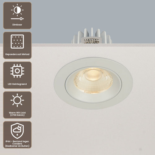 Artdelight Inbouwspot Venice DL 2108 - Wit