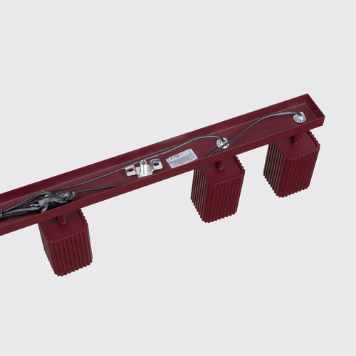 Sollux Lighting Plafondlamp RAYO 6L bordeaux - 117x6x16,5cm