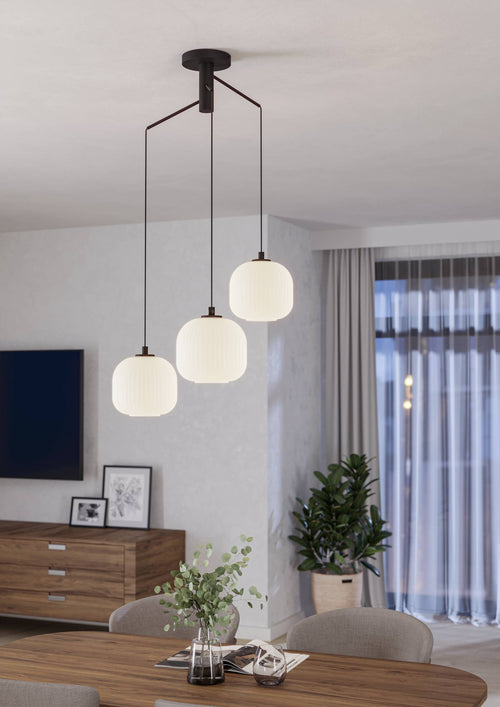 EGLO hanglamp Mantunalle - e27 - ø 62 cm - zwart/wit - vtwonen shop