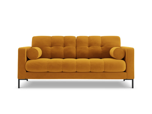Cosmopolitan Design Bank Bali 2-zits, flueel, geel - 96x152x75cm