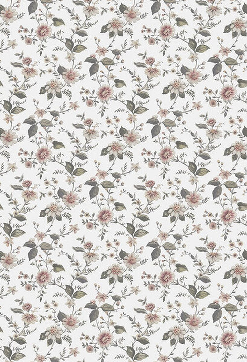 Borastapeter fotobehang vintage bloemen groen - 180 x 265 cm - 660249