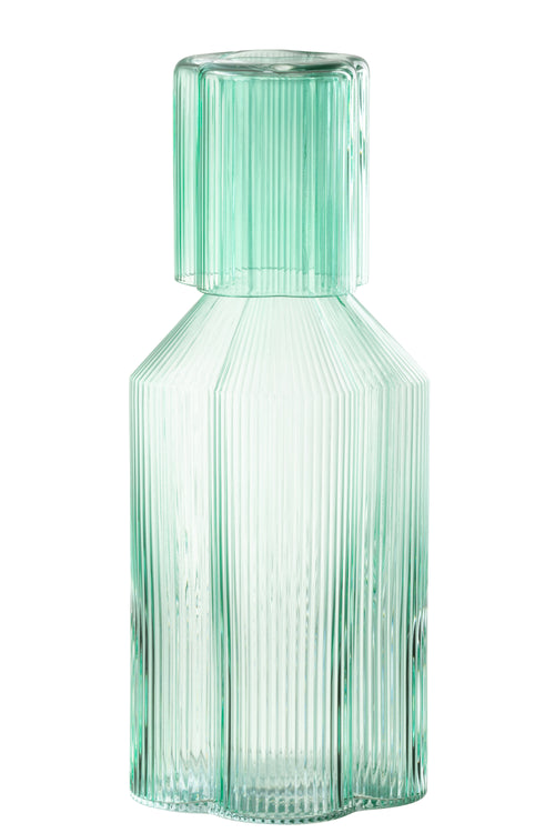 J-Line karaf Fiore - glas - aqua - vtwonen shop
