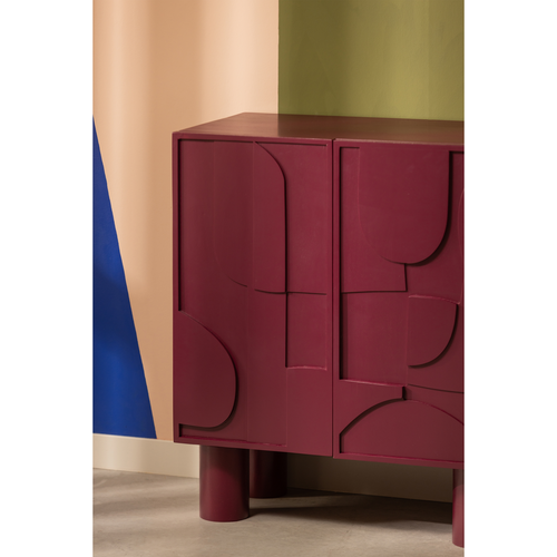 BePureHome kastje Notice - Hout - Burgundy - 95x80x43 - vtwonen shop