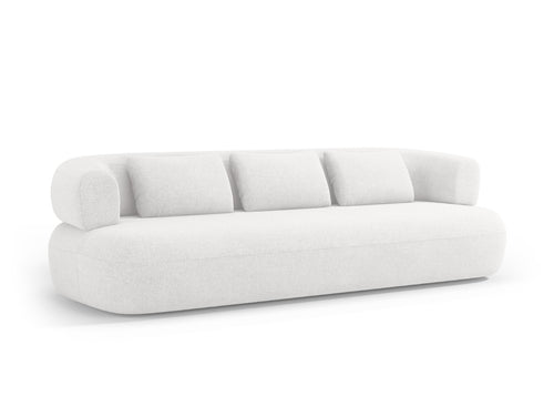 Micadoni Bank Jenny 4-zits, boucle, ivoor - 90x226x73cm