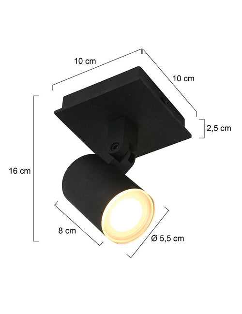 Steinhauer spot points - 1 lichts - 10x 16 cm - zwart - vtwonen shop