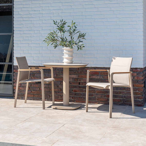 4 Seasons tuinstoel Cortina stapelbaar - latte