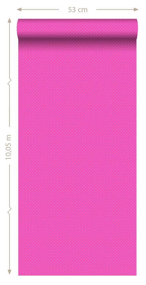 ESTAhome behang kleine stipjes roze - 53 cm x 10.05 m - 137311