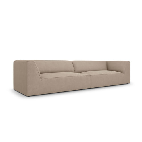 Cosmopolitan Design - Bank Siena 4-zits, structurele stof donkerbeige - 93x302x69cm