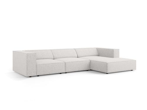 Cosmopolitan Design rechter hoekbank Arendal 4-zits, chenille, lichtgrijs - 166x284x70cm