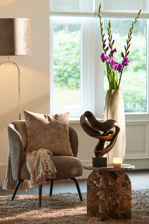 Light & Living zitmeubel Dieyda - bruin - 68x67x72 cm