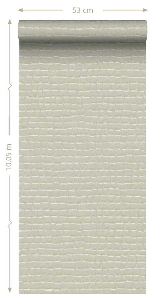 Origin Wallcoverings behang krokodillenhuid wit - 0,53 x 10,05 m - 347777 - vtwonen shop