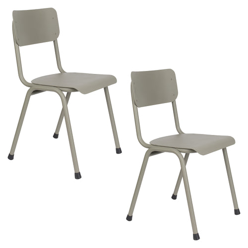 Zuiver Back To School Tuinstoel Groen - Set van 2 - vtwonen shop