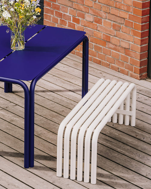 noo.ma Nokk Bench - design metalen bank voor binnen en buiten, 115x33x44 cm