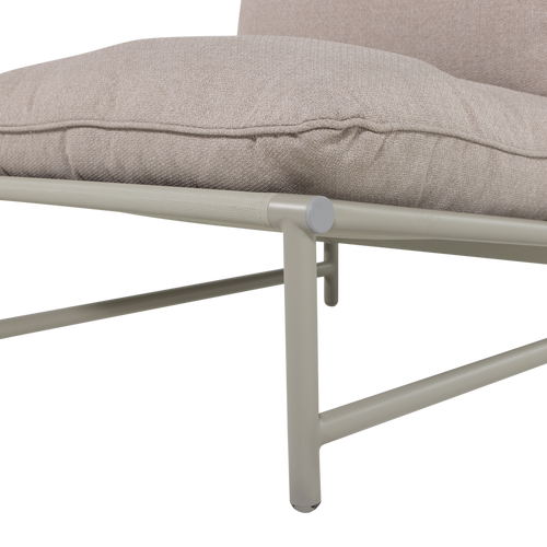 WOOOD loungestoel tuin Elvo - Aluminium - Zand - 75x82x75