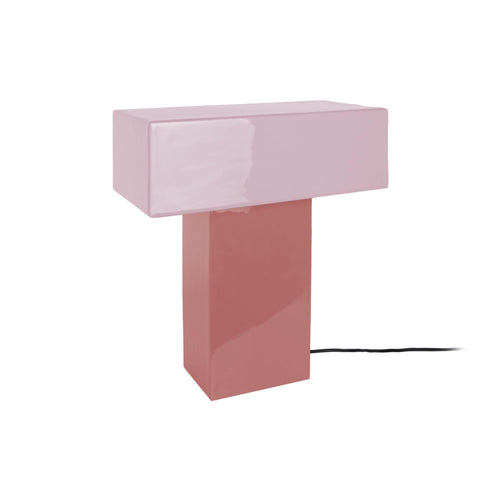 Leitmotiv tafellamp Grato Recto - roze - 32x15x35cm - vtwonen shop