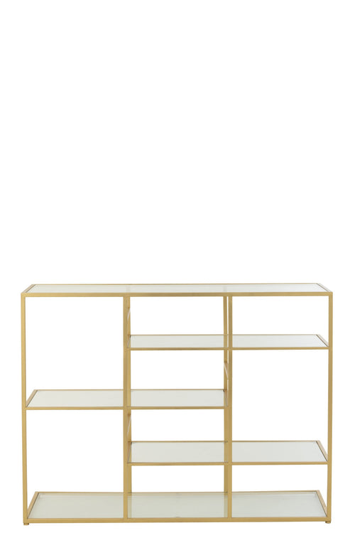 J-Line console - ijzer/glas - goud