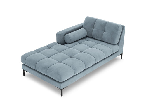 Cosmopolitan Design linker meridiaan Bali flueel, lichtblauw - 185x102x75cm