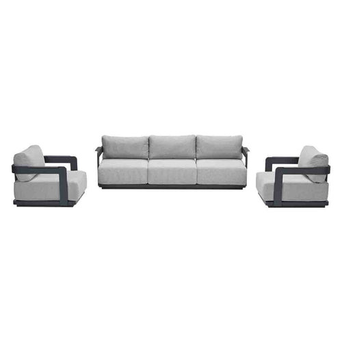 Garden Impressions loungeset Imperia donker grijs - 3-delig - vtwonen shop