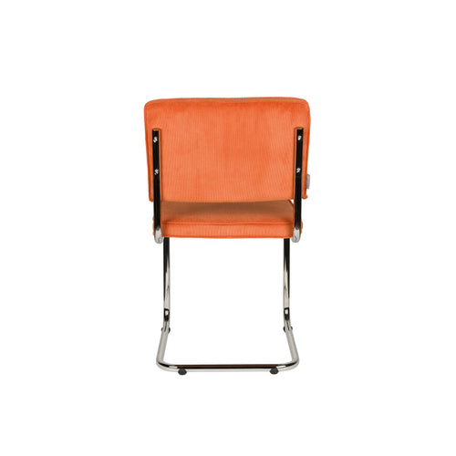 Zuiver Ridge Rib Eetkamerstoelen Oranje - Set van 2