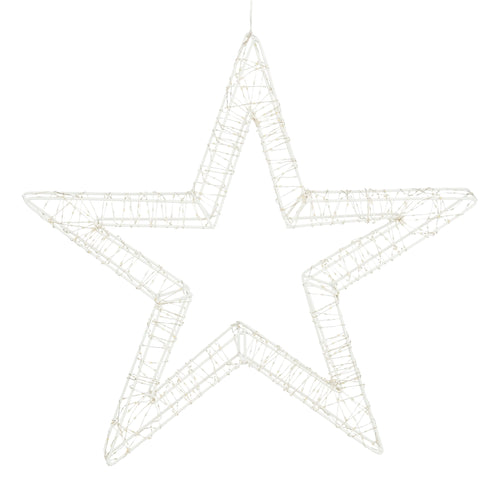 Luca Lighting Ster Hangend met Warm Witte LED Verlichting - Ø56 cm - Metaal - Wit - vtwonen shop