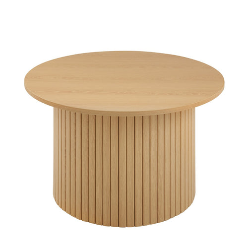 Calicosy - ELIE Set van 2 ronde salontafels - Eiken - 70x70x40 cm